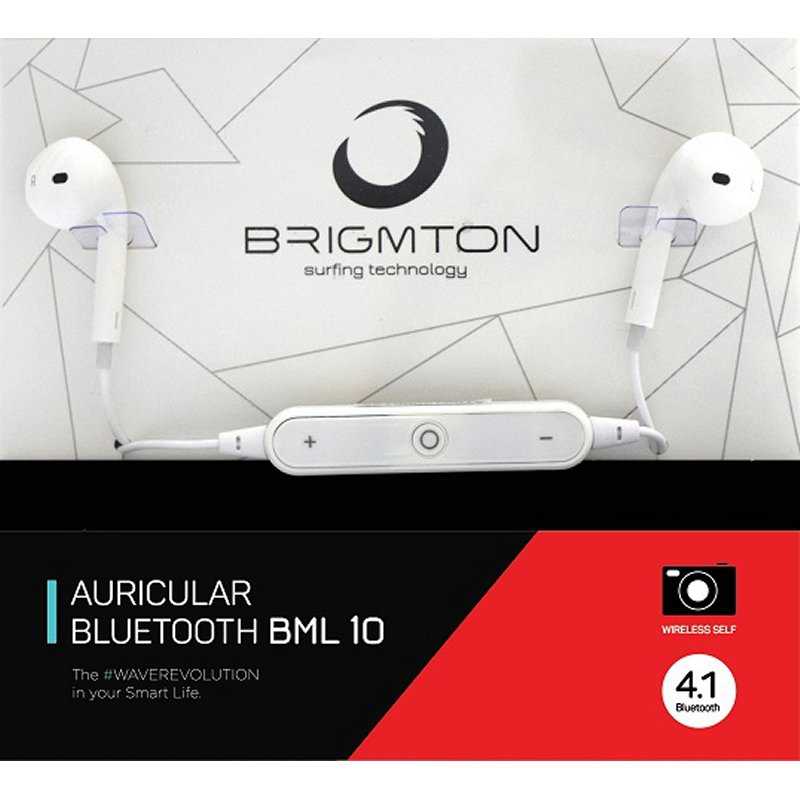 Brigmton Auricular Mic Bml 10 B Bluetooth Blanco